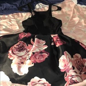 Black floral dress